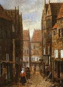 Street Scene with Couple in Conversation Jacobus Vrel